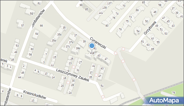 Julianów, Cyraneczki, 41a, mapa Julianów