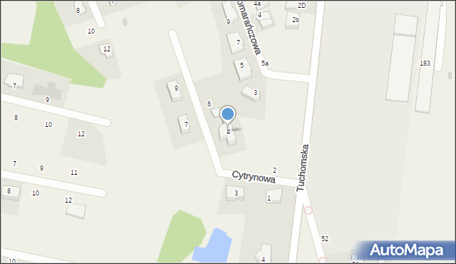 Karczemki, Cytrynowa, 4, mapa Karczemki