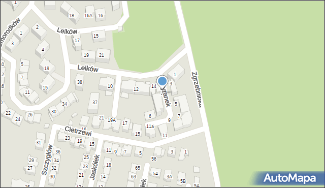 Katowice, Cyranek, 4, mapa Katowic