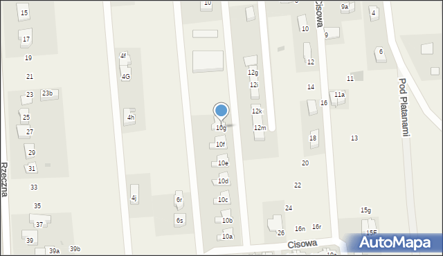 Kiełczów, Cyprysowa, 10g, mapa Kiełczów