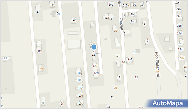 Kiełczów, Cyprysowa, 12i, mapa Kiełczów