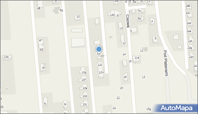 Kiełczów, Cyprysowa, 12j, mapa Kiełczów