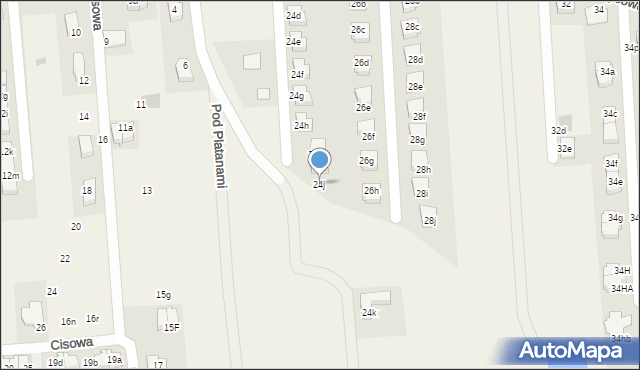 Kiełczów, Cyprysowa, 24j, mapa Kiełczów