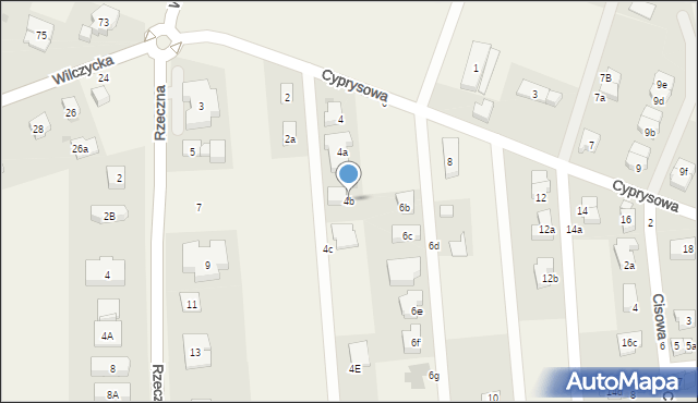 Kiełczów, Cyprysowa, 4b, mapa Kiełczów