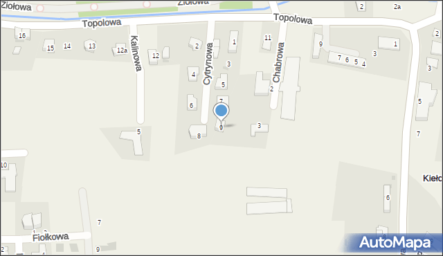Kiełczówek, Cytrynowa, 9, mapa Kiełczówek