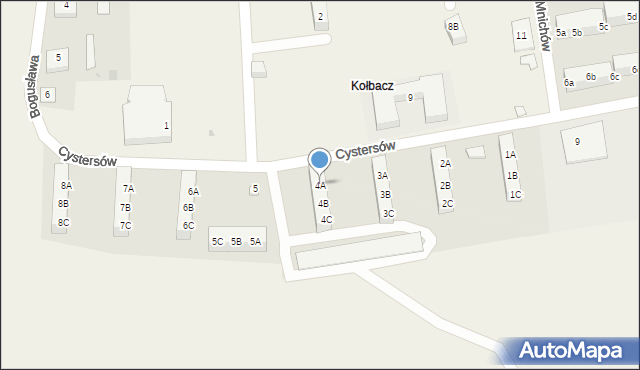 Kołbacz, Cystersów, 4A, mapa Kołbacz