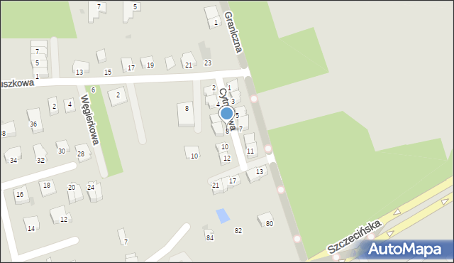 Koszalin, Cytrynowa, 8, mapa Koszalina