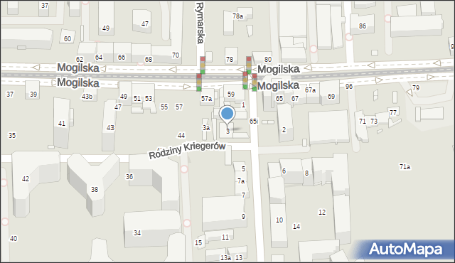 Kraków, Cystersów, 3, mapa Krakowa