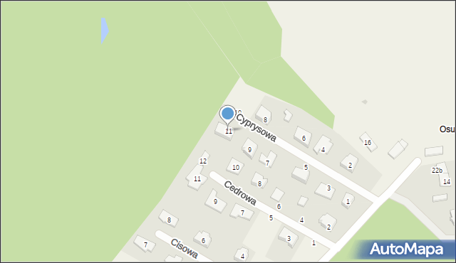 Krępa Słupska, Cyprysowa, 11, mapa Krępa Słupska