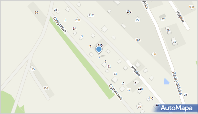 Kuligów, Cytrynowa, 7, mapa Kuligów