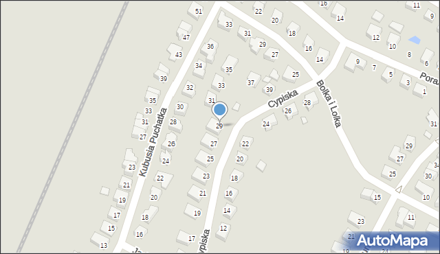 Kwidzyn, Cypiska, 29, mapa Kwidzyn