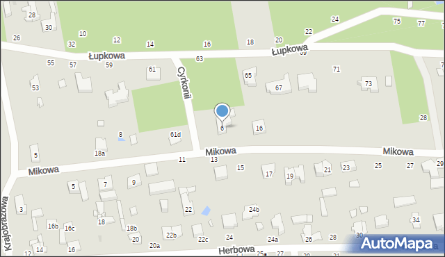 Łódź, Cyrkonii, 6, mapa Łodzi