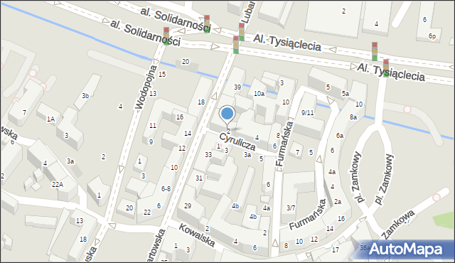 Lublin, Cyrulicza, 2, mapa Lublina