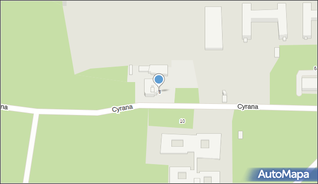 Lubliniec, Cyrana E., dr., 8, mapa Lubliniec