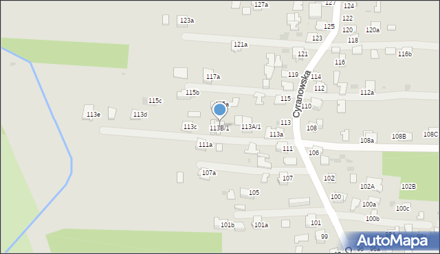 Mielec, Cyranowska, 113b, mapa Mielca