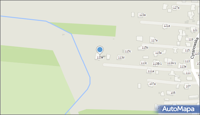 Mielec, Cyranowska, 113e, mapa Mielca