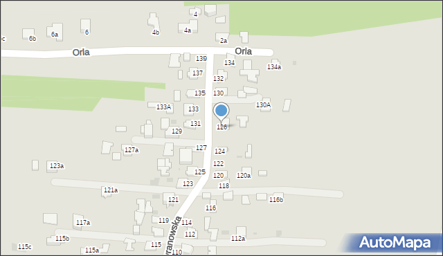 Mielec, Cyranowska, 126, mapa Mielca