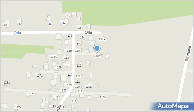 Mielec, Cyranowska, 130A, mapa Mielca