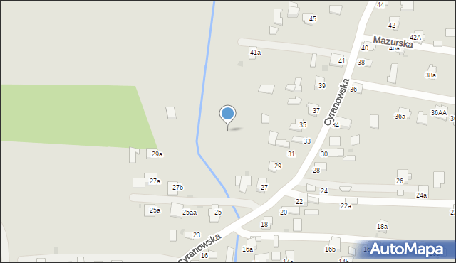 Mielec, Cyranowska, 33a, mapa Mielca