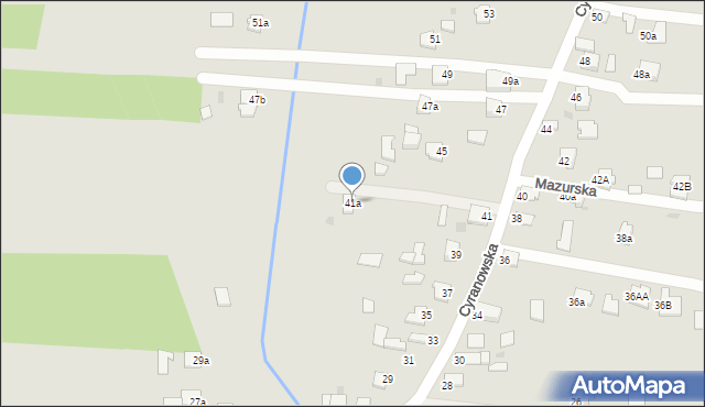 Mielec, Cyranowska, 41a, mapa Mielca