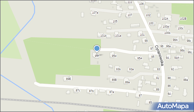 Mielec, Cyranowska, 95f, mapa Mielca