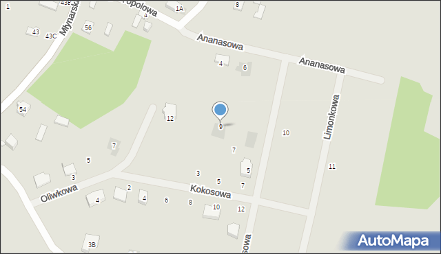 Nasielsk, Cytrusowa, 9, mapa Nasielsk