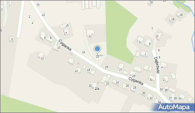 Nawojowa Góra, Cyganka, 23, mapa Nawojowa Góra