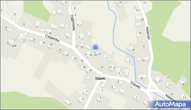 Nawojowa Góra, Cyganka, 41, mapa Nawojowa Góra