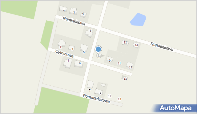 Nekla, Cytrynowa, 7, mapa Nekla