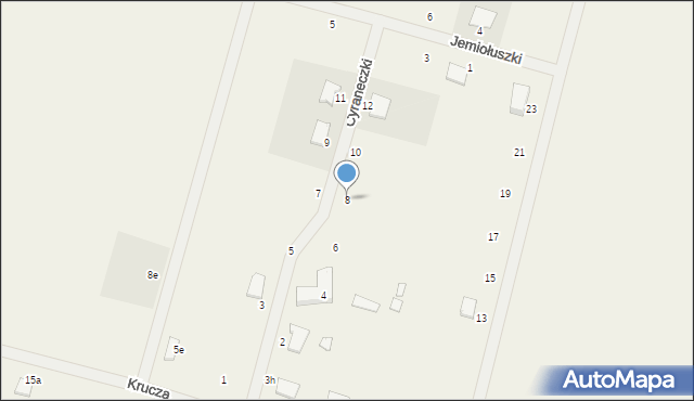 Niedźwiedź, Cyraneczki, 8, mapa Niedźwiedź