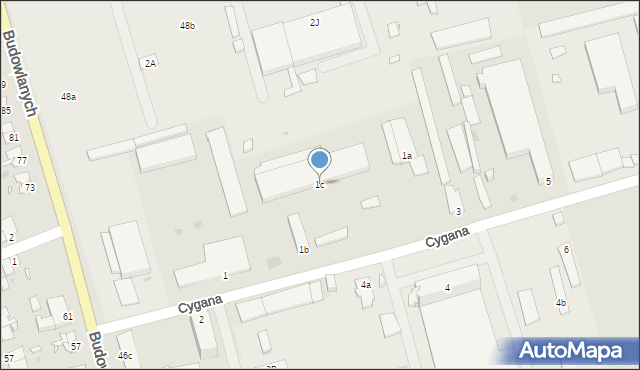 Opole, Cygana Józefa, 1c, mapa Opola