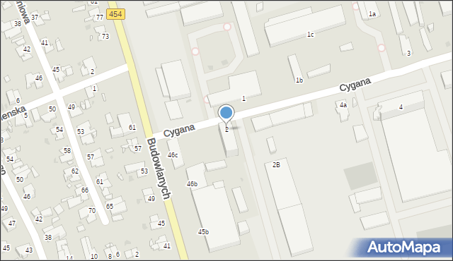 Opole, Cygana Józefa, 2, mapa Opola