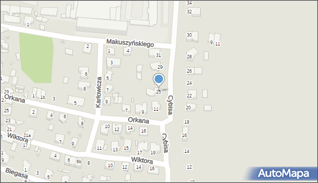 Opole, Cybisa Jana, 25, mapa Opola