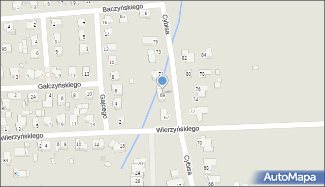 Opole, Cybisa Jana, 69, mapa Opola