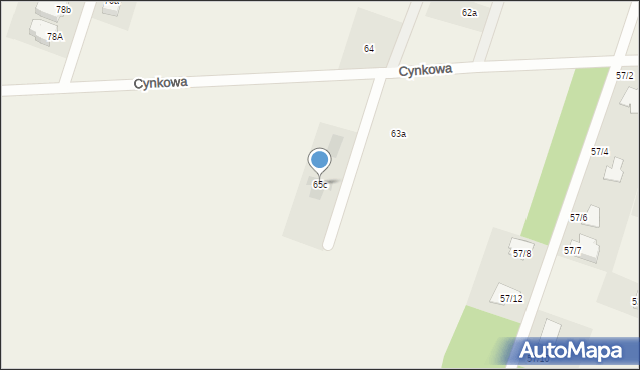 Piątkowisko, Cynkowa, 65c, mapa Piątkowisko