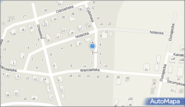 Pobiedziska, Cybińska, 3, mapa Pobiedziska