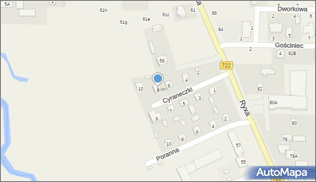 Prażmów, Cyraneczki, 8, mapa Prażmów