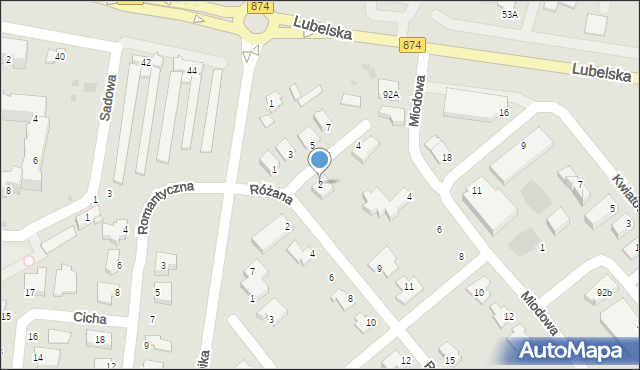 Puławy, Cyprysowa, 2, mapa Puław