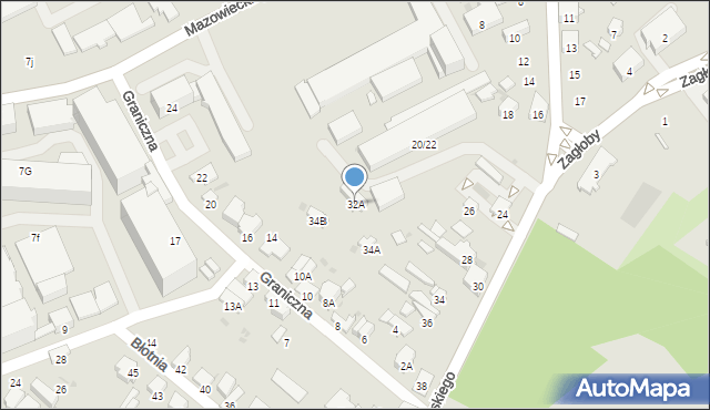 Radom, Cymerysa-Kwiatkowskiego Wiktora, 32A, mapa Radomia