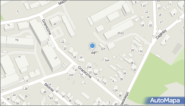 Radom, Cymerysa-Kwiatkowskiego Wiktora, 34B, mapa Radomia