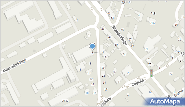 Radom, Cymerysa-Kwiatkowskiego Wiktora, 6, mapa Radomia
