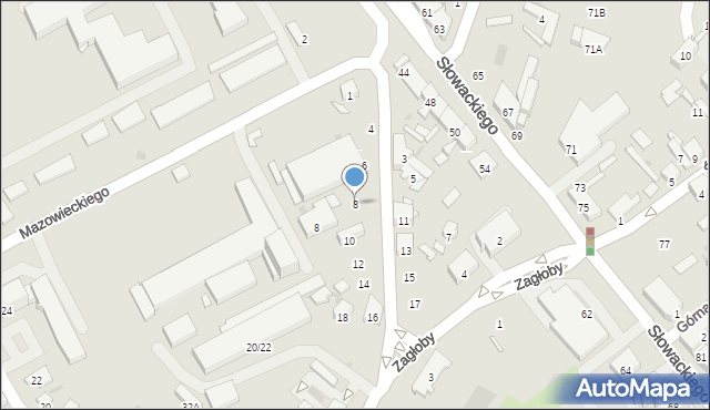 Radom, Cymerysa-Kwiatkowskiego Wiktora, 8, mapa Radomia