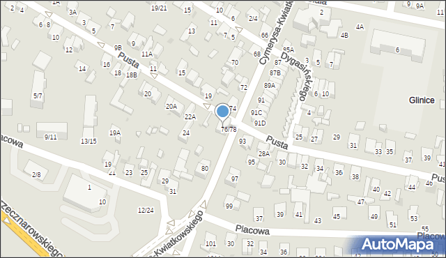 Radom, Cymerysa-Kwiatkowskiego Wiktora, 78, mapa Radomia