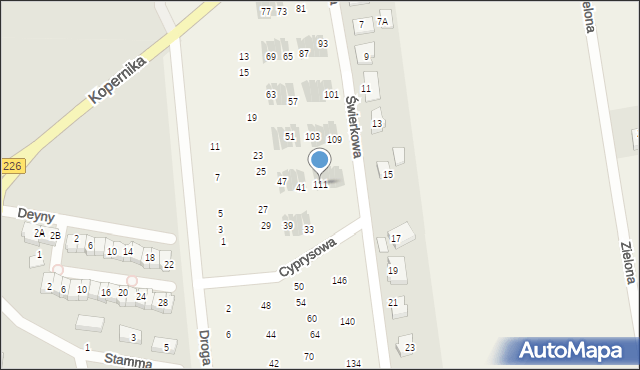 Rokitnica, Cyprysowa, 111, mapa Rokitnica