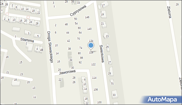 Rokitnica, Cyprysowa, 128, mapa Rokitnica