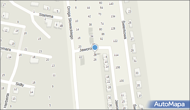 Rokitnica, Cyprysowa, 28, mapa Rokitnica