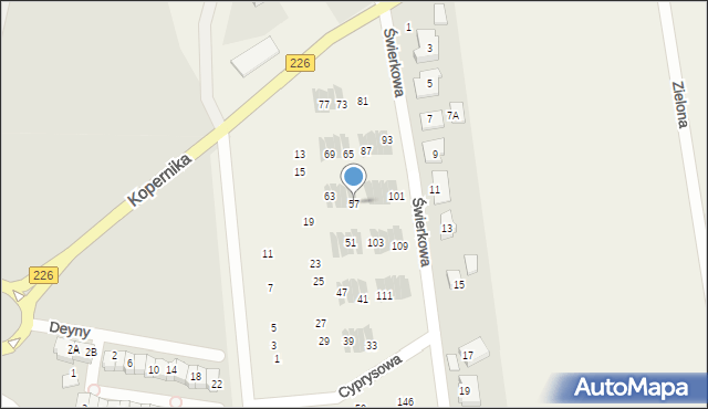 Rokitnica, Cyprysowa, 57, mapa Rokitnica