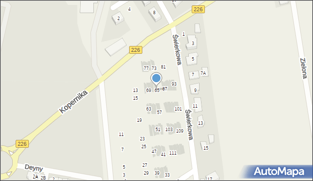 Rokitnica, Cyprysowa, 65, mapa Rokitnica