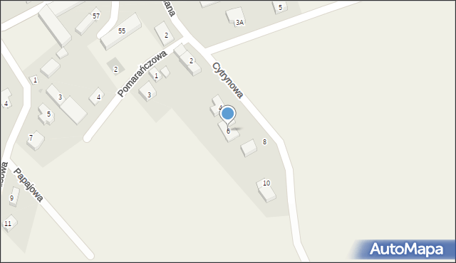 Ruszowice, Cytrynowa, 6, mapa Ruszowice