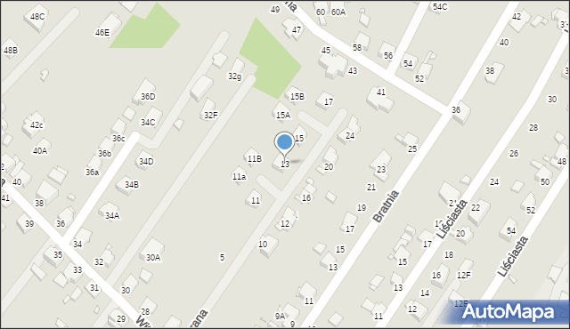 Rybnik, Cyrana Józefa, 13, mapa Rybnika